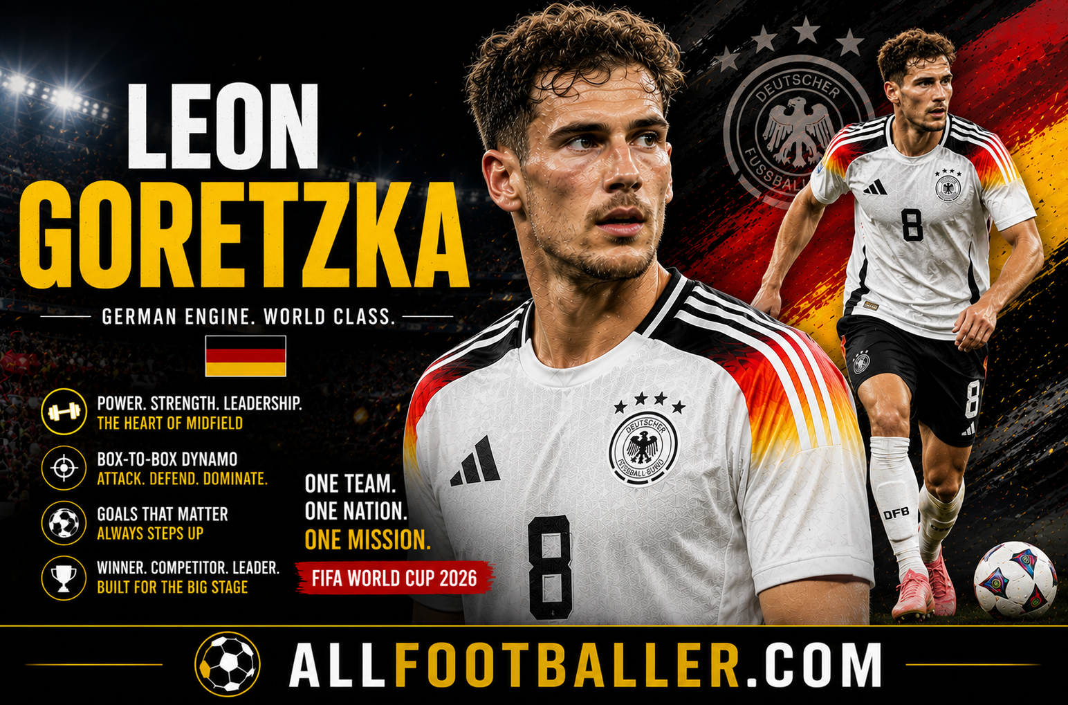 Leon Goretzka Profile: Age, Height, Wife, Girlfriend, Family, Career Stats, Net Worth, FIFA World Cup 2026 & Biography