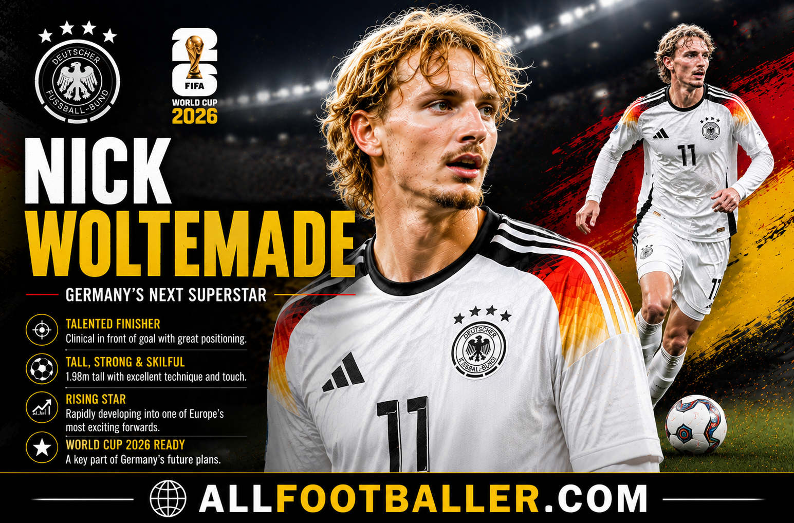 Nick Woltemade Profile: Age, Height, Wife, Girlfriend, Family, Career Stats, Net Worth, FIFA World Cup 2026 & Biography