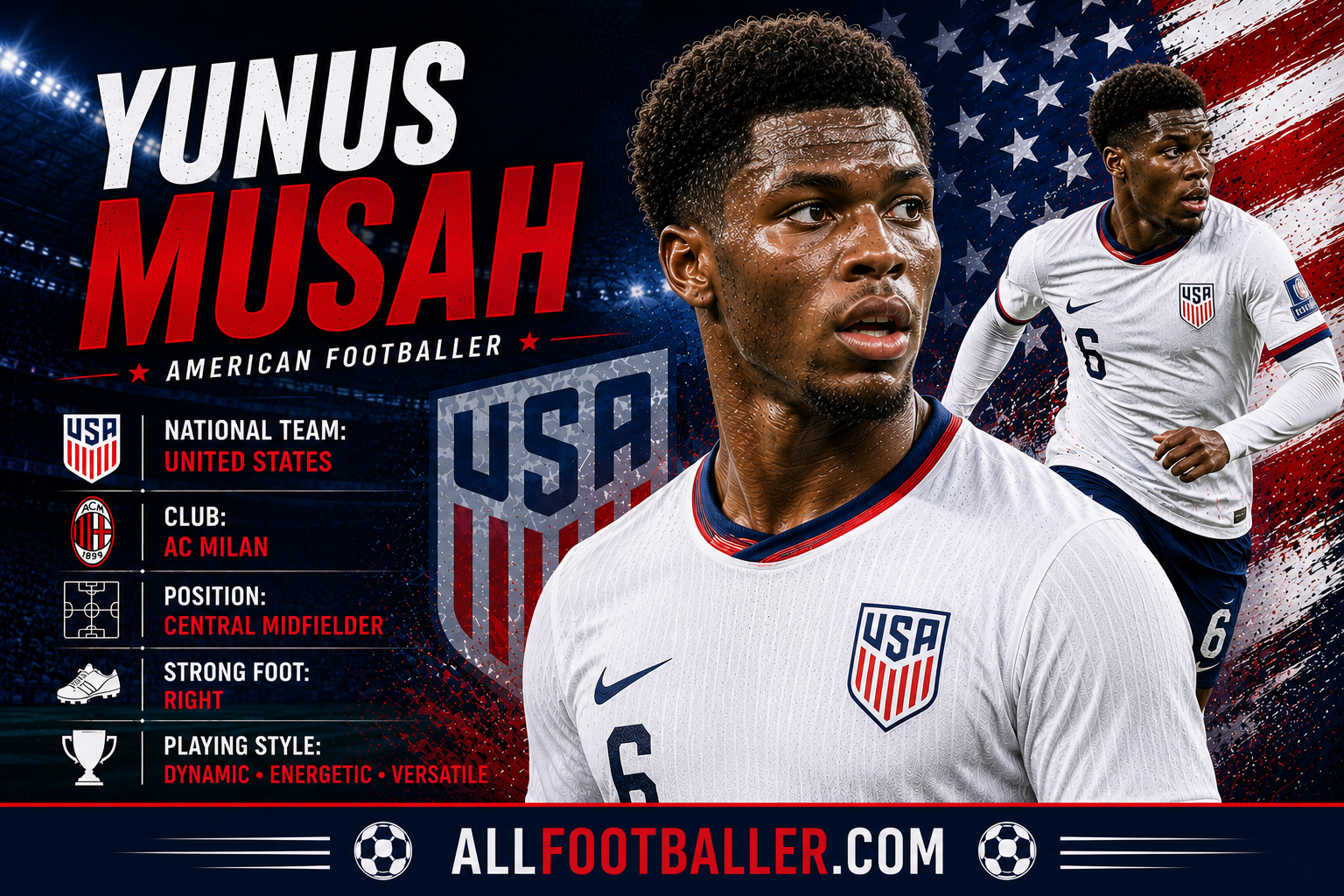 Yunus Musah Profile: Age, Height, Wife, Girlfriend, Family, Career Stats, Net Worth, FIFA World Cup 2026 & Biography