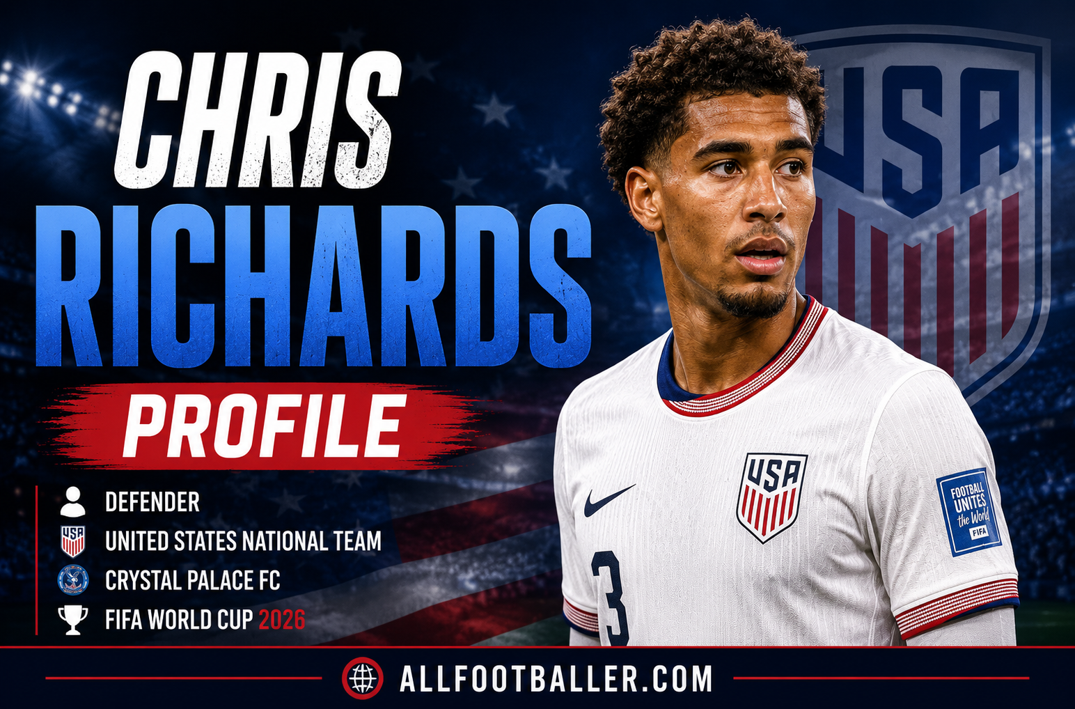 Chris Richards Profile: Age, Height, Wife, Girlfriend, Family, Career Stats, Net Worth, FIFA World Cup 2026 & Biography